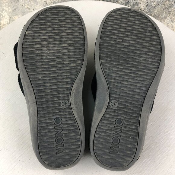 Vionic Women's Size 5 Pauline Black Open Toe Faux Fur Slip On Slippers Sandals - Picture 9 of 14